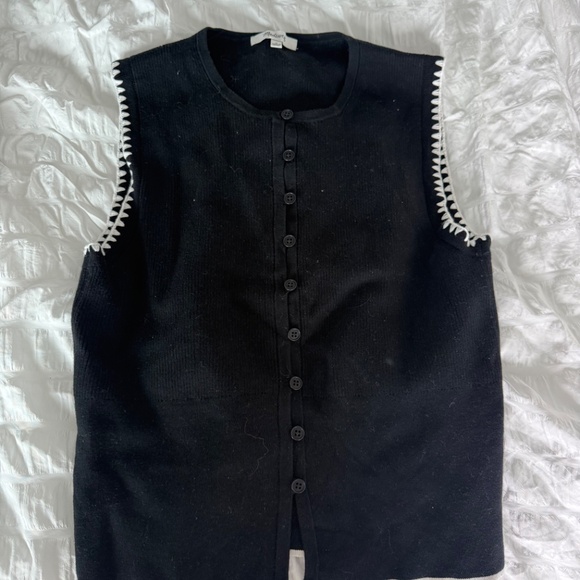 Madewell Blanket-Stitch Crewneck Sweater Tank - Picture 3 of 4